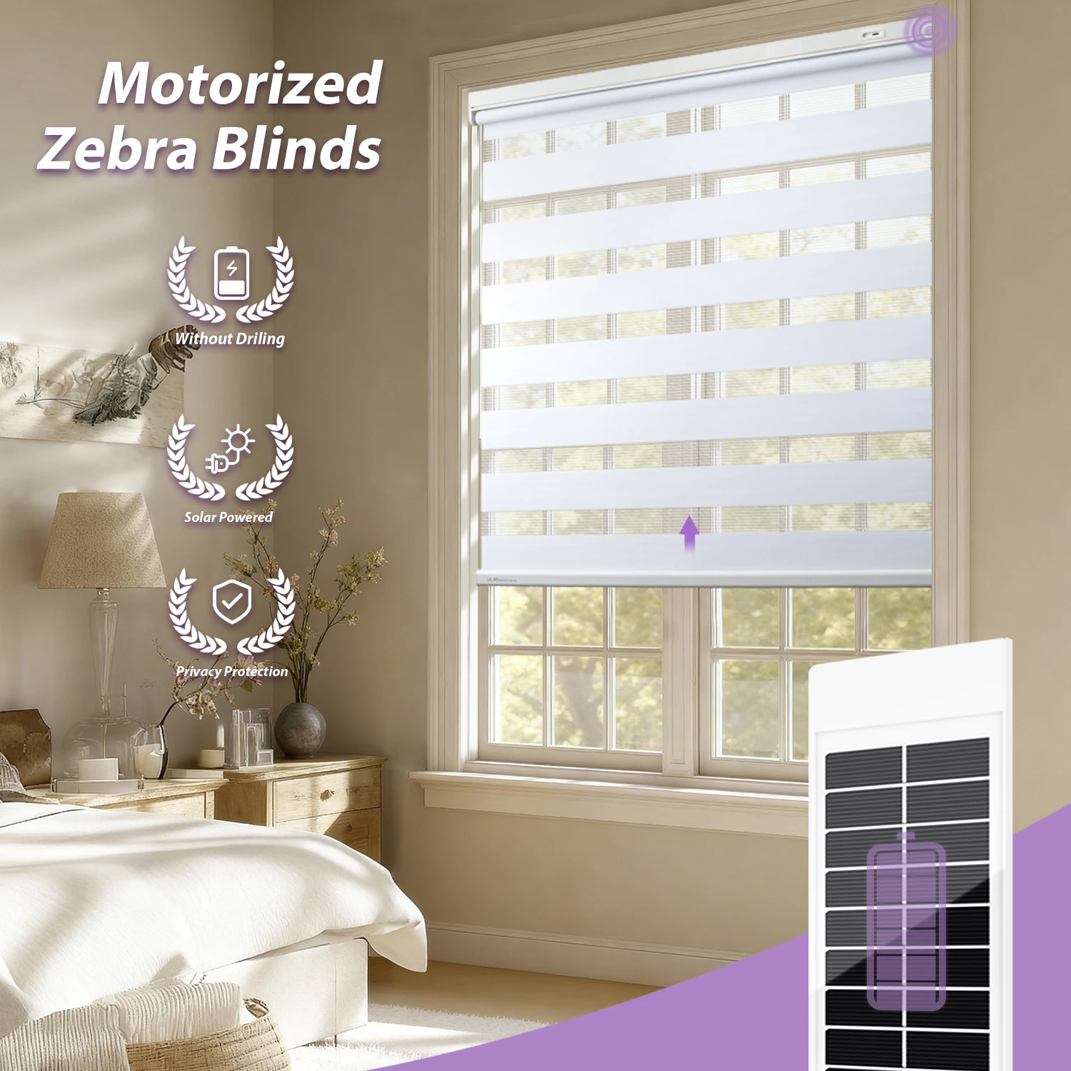 

Умные жалюзи Zebra для окон, моторизованные жалюзи с дистанционным управлением, автоматические электрические жалюзи Zebra для внутренних окон.