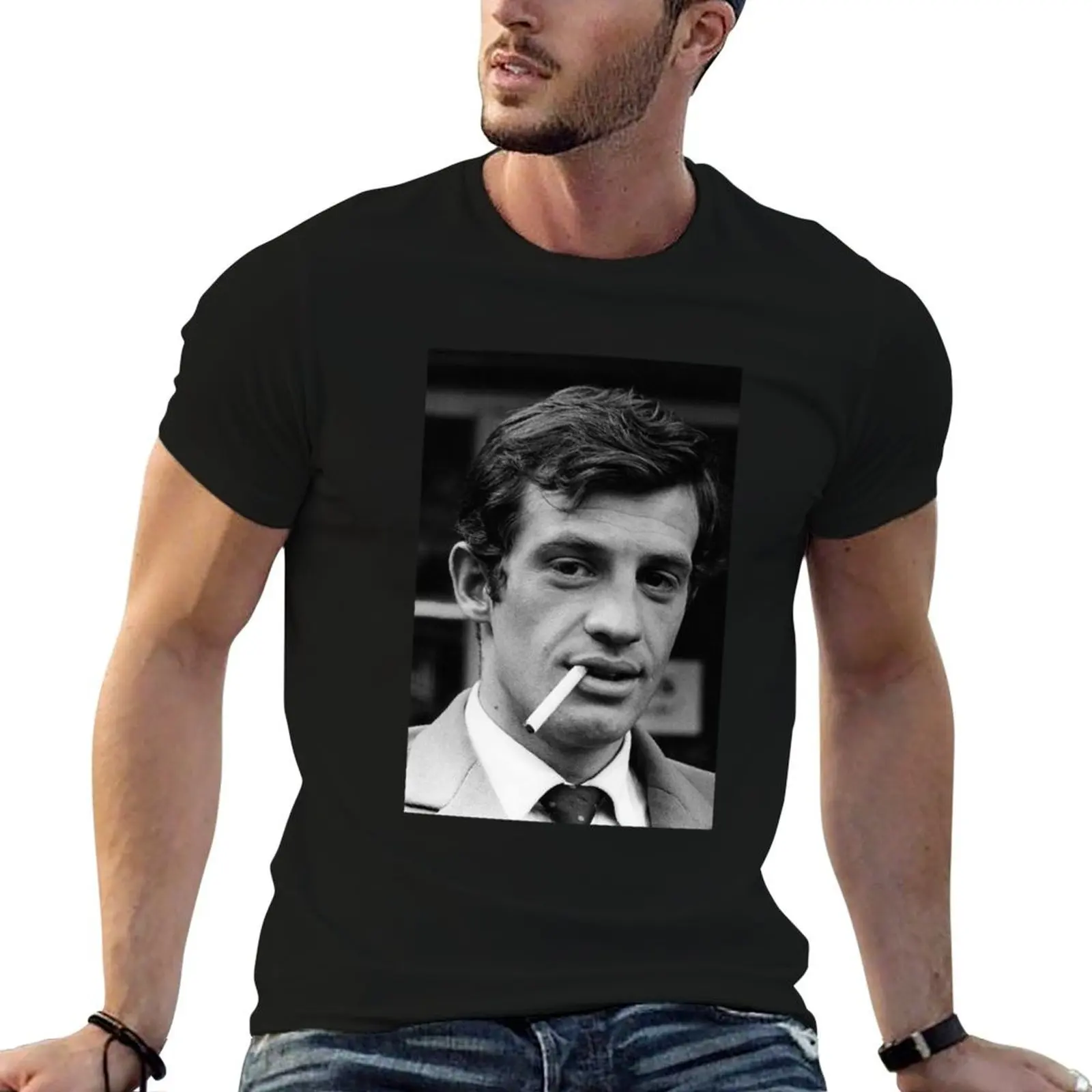 

Jean Paul Belmondo Long T-Shirt man t shirt cotton high quality cotton t shirts man 100% man graphic t shirt T-shirt