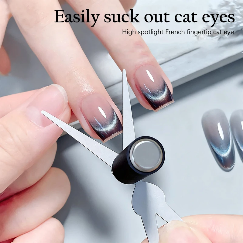 Neue Französisch Dual Ended Französisch Cat Eye Magnet Werkzeug Y-Förmigen Platte Magnetische Hilfs Werkzeug Gel Polnisch Magnet stange Werkzeug DIY Nail art