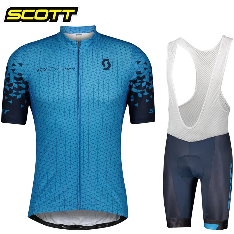 Summer Cycling Clothing 2023 SCOTT Team Men\'s Sports Set Blouse Shorts Clothes Mens Set Jumper Man Cycle Jersey Costume Bike Mtb