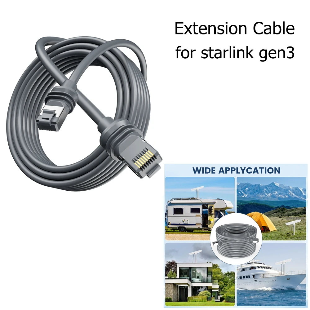 For Starlink Gen 3 Cable Replacement Cable High-Speed Satellite Internet Accessory & Extension Cord for Star Link V3 Dish