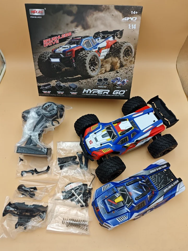 Hot MJX HyperGo 1 14 14212 Brushless 4WD High-Speed Remote Control Car Dual-shell off-road all-terrain remote-controlled vehicle