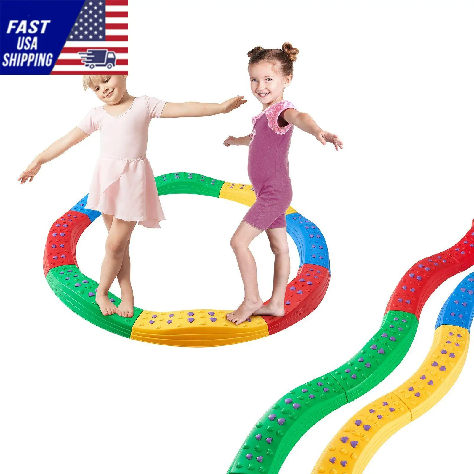 Kids Balance Beam Stepping Stones Gymnastics Children Balance Board 8 PCS