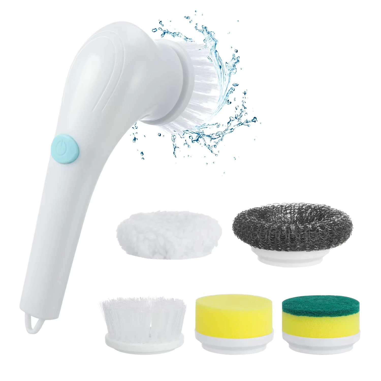 Spin Scrubber Cordless Power Cleaning Brush with 5 Replaceable Brush Heads Rechargeable Scrubber  Kitchen