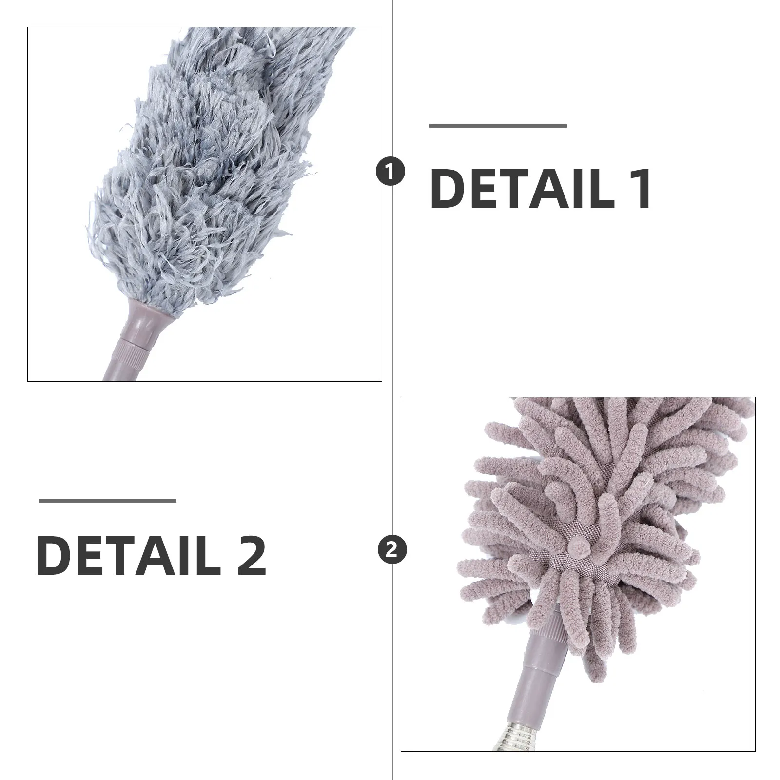

1Set Ceiling Dust Cleaner Microfiber Duster Retractable Telescopic Brush Double-Head Cleaning Tool Microfiber Duster Set