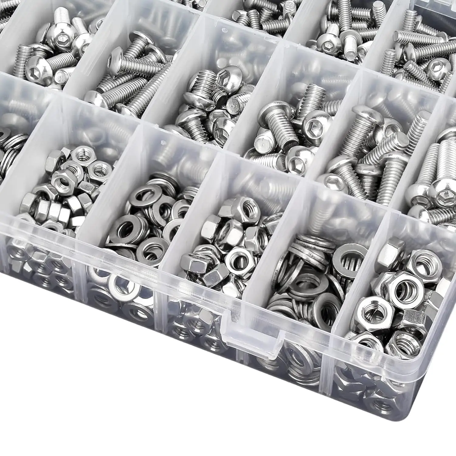 Picture 5: 520pcs M3 M4 M5 M6 Metric Screw Assortment Kit 304 Stainless Steel Hex Socket Head Cap Screws Bolts Nuts with Hex Wrench