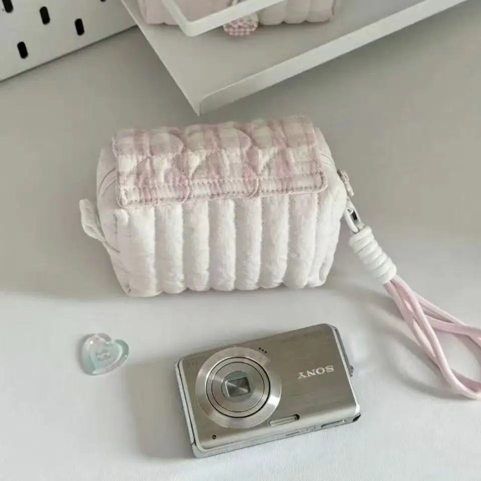 Koreanischer Kawaii-Münzbeutel, Herz, rosa Aufbewahrungstasche, hochwertiger Look, Ins-Stil, große Kapazität, DIY-Dekorationsbeutel, CCD-Aufbewahrungstasche, Geschenk – Detail 5