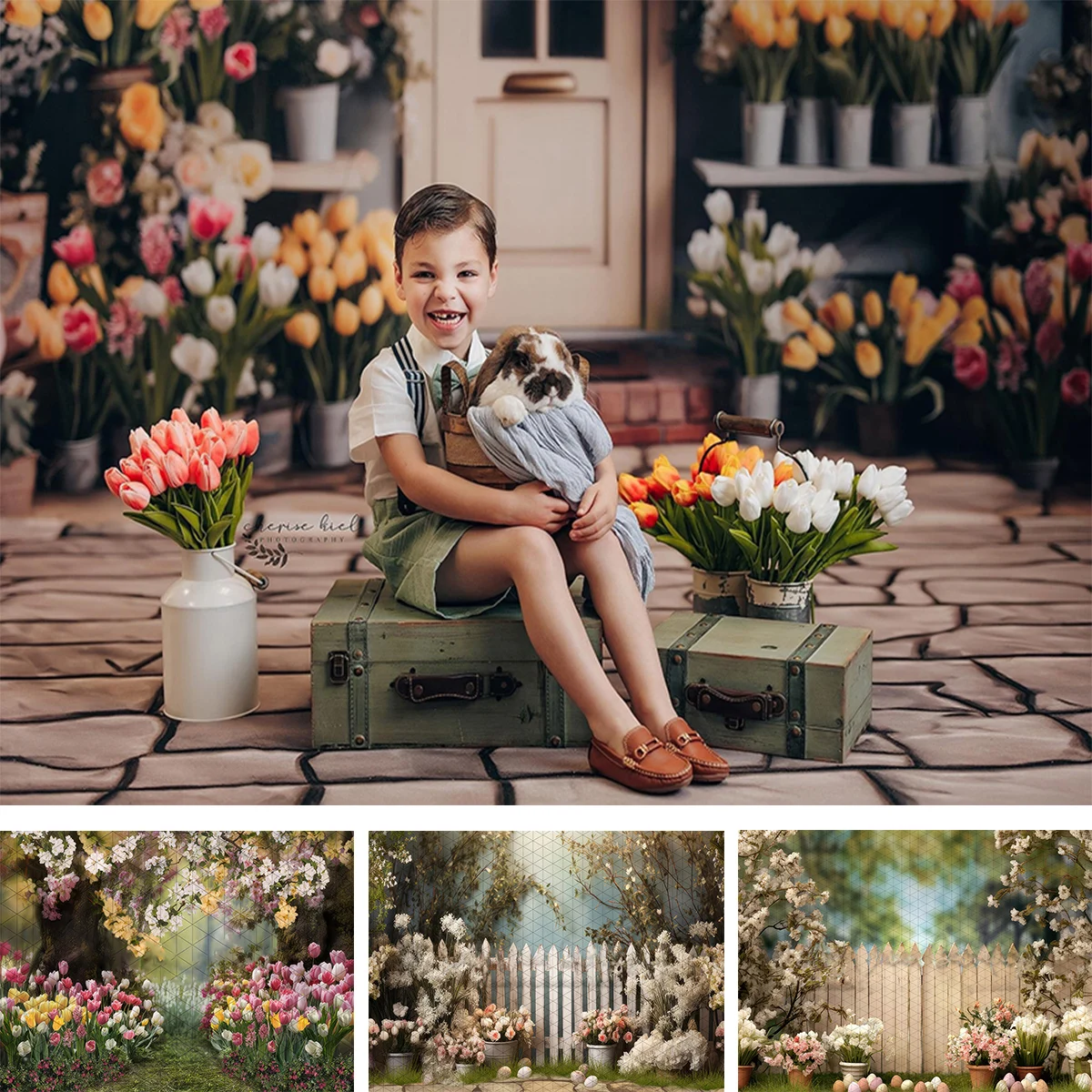 Garden Flowers Bungalow Everything Easter Spring Along Fence Backdrops May Floral Backgrounds