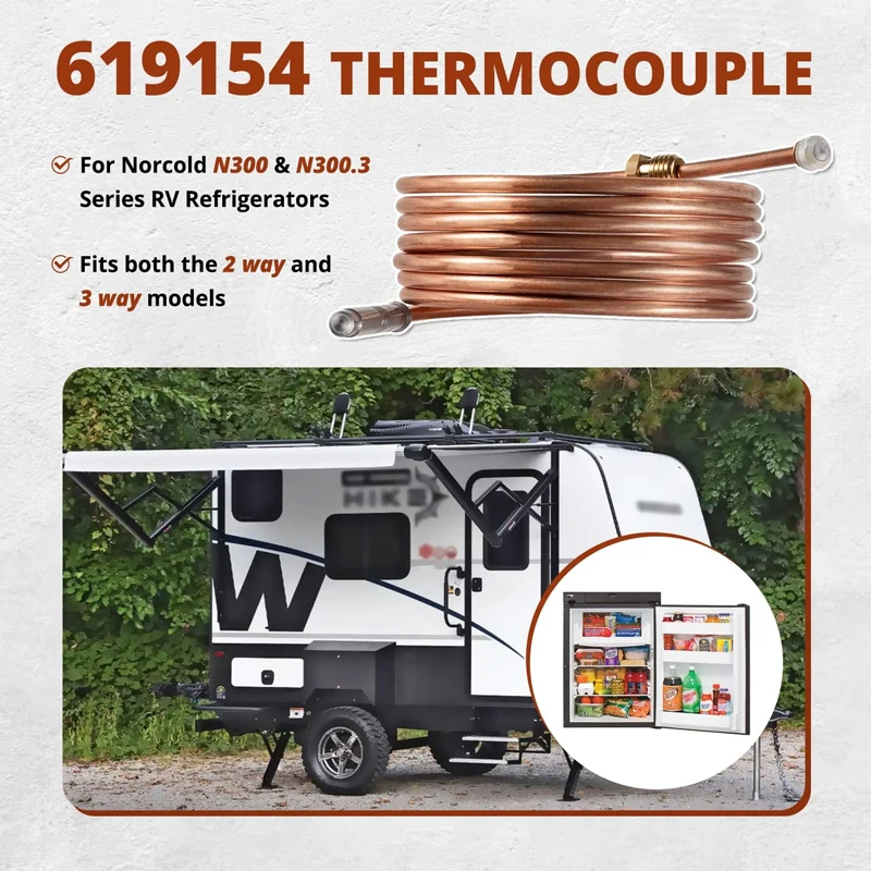 619154 Thermocouple Fits for Norcold N300 N300.3 Series RV Refrigerators for 2 Way 3 Way Models