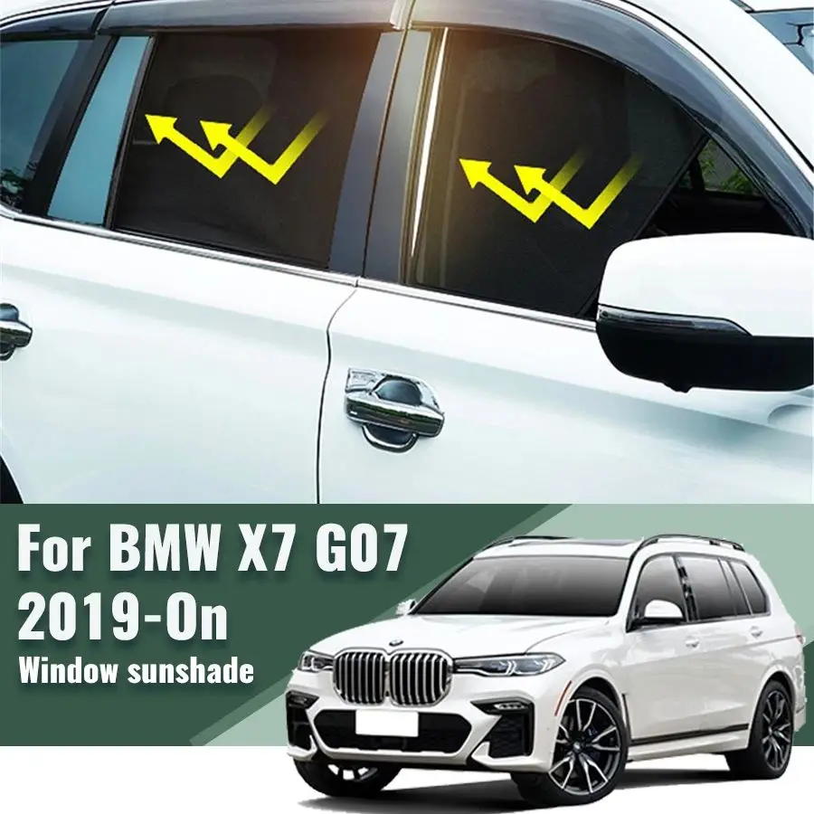 

For BMW X7 G07 2019-2023 2024 Side Baby Window Sun Shade Visor Car Sunshade Shield Front Rear Windshield Frame Curtain