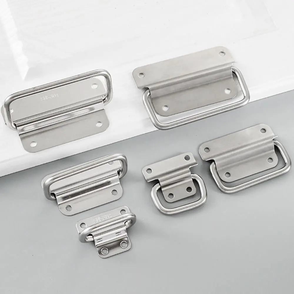 201/304 Stainless Steel Cabinet Handle with Screws Hardware Accessory Box Handle Large Wardrobe Door Handle Cabinet Door Drawer