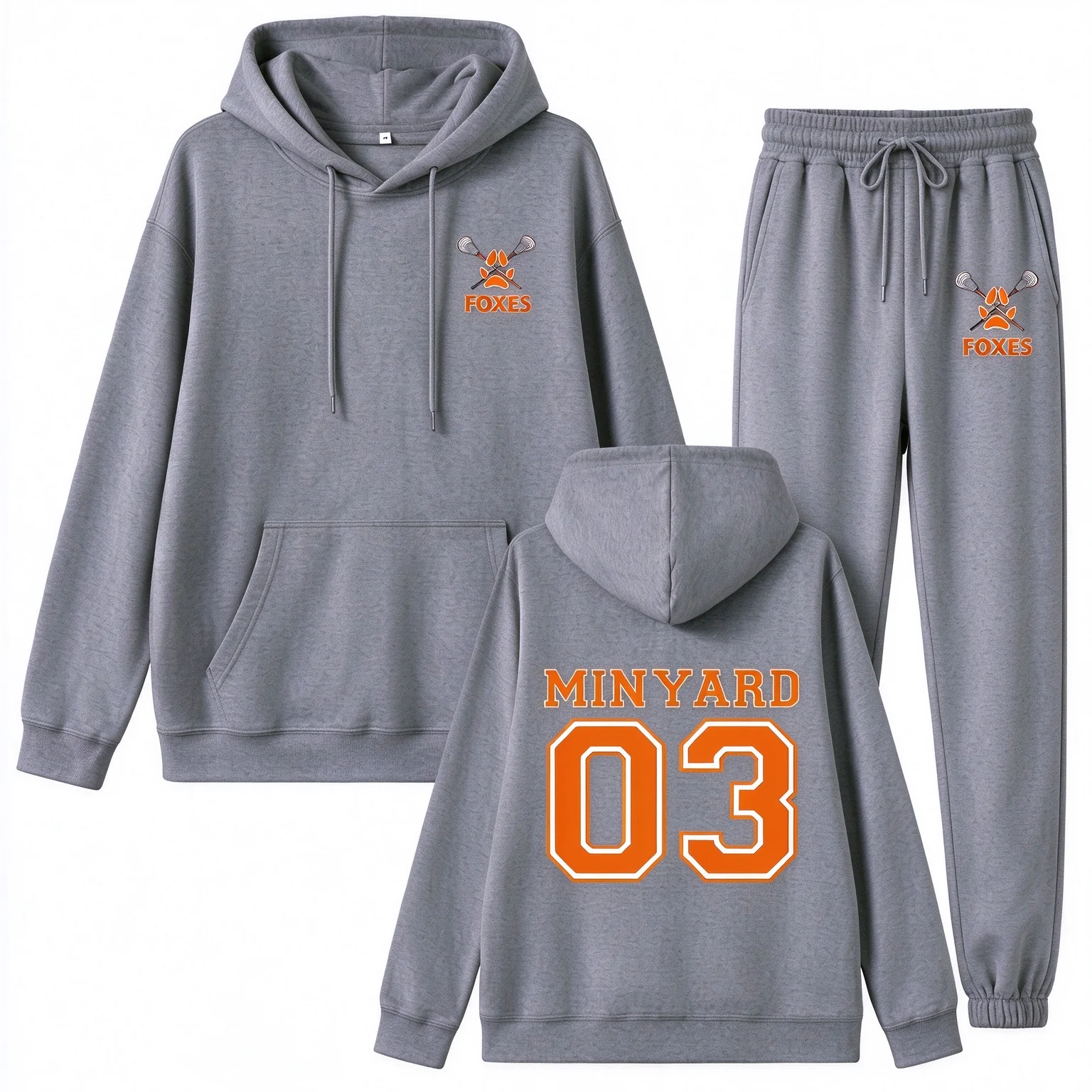 Joggers Pants - ชุดเสื้อฮู้ดและกางเกงจ็อกเกอร์ 2 ชิ้น ลายกราฟิก Andrew Minyard