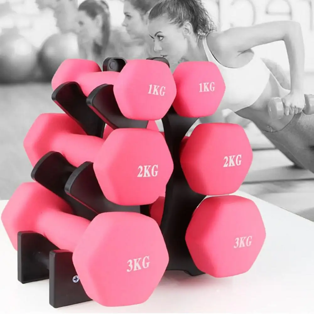 BalanceFrom Dumbbell Set with Stand (1lbs, 1.5lbs, 3lbs Set) Dumbbells Weights Gym Equipment