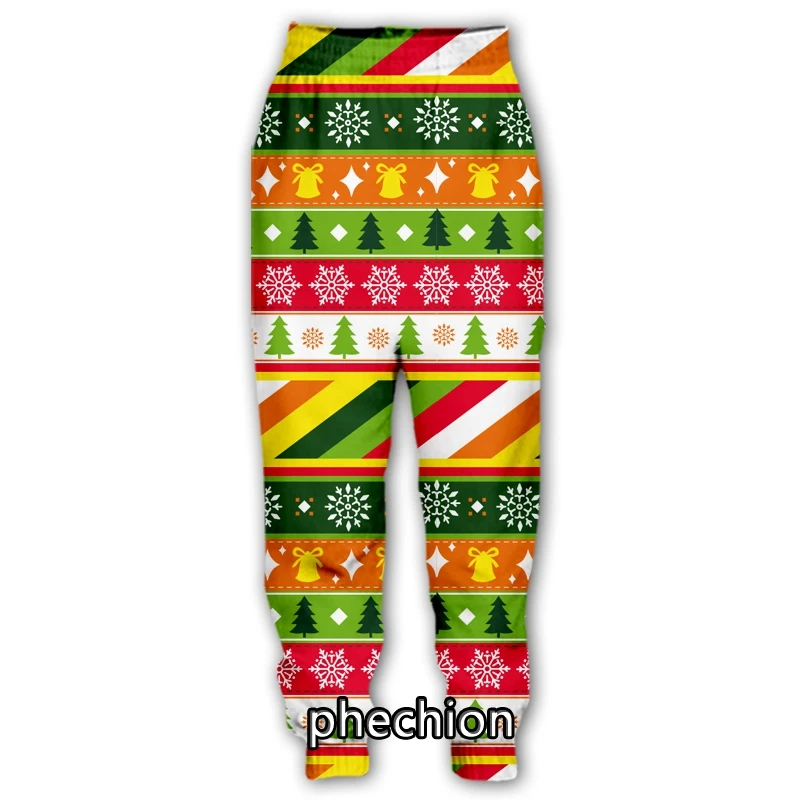 

phechion New Men/Women Christmas Pattern 3D Printed Casual Pants Fashion Streetwear Men Loose Sporting Long Trousers F302