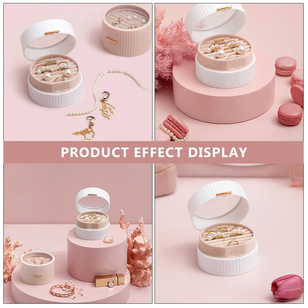 

Portable Jewelry Storage Box Stylish Earring Necklace Holder Multi-Function Jewelry Organizing Case Delicate Necklace Container