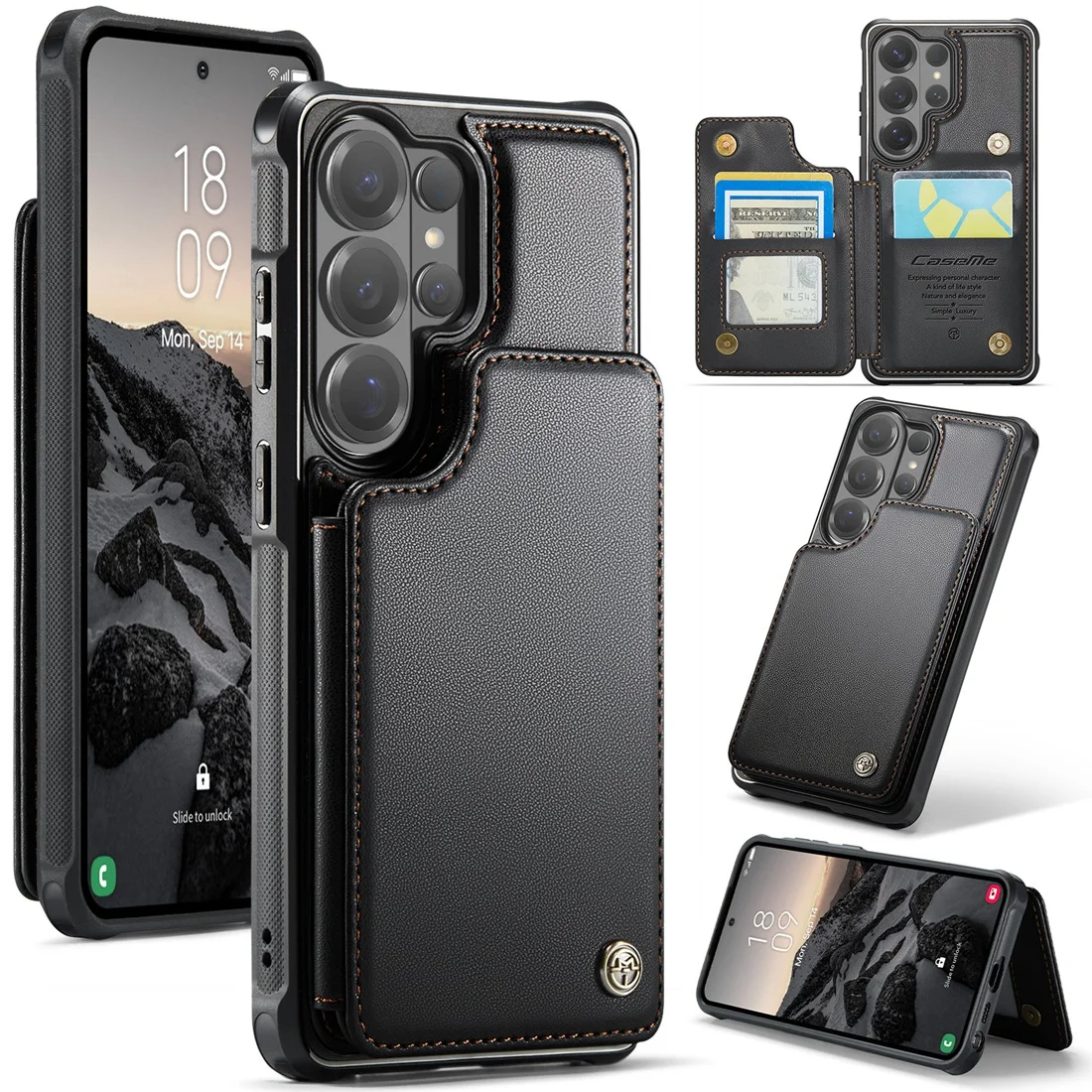 S26 Ultra Wallet Phone Case, with Card Holder & Stand,RFID Blocking Card Slots Leather Cover For Samsung Galaxy S26 Ultra