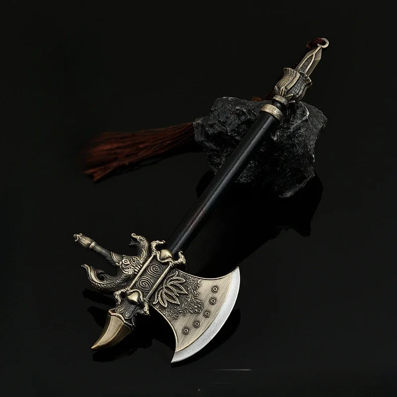 18cm Kaishan Ax Black Myth: WuKong Erlang God Yang Jian  Weapon Game Peripheral Metal Weapon Model Ornament Craft Toy Collection