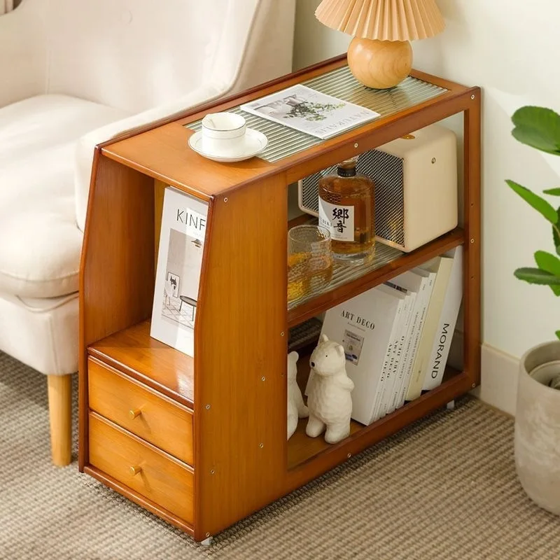 

Side table small coffee small living room sofa side cabinet household shelf bedroom bedside small modern simpl