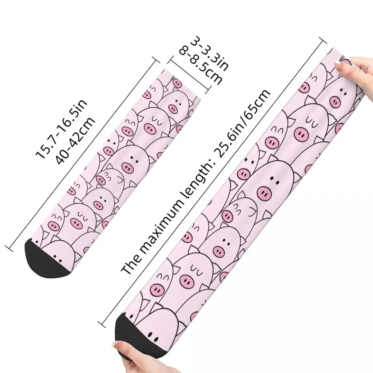 Calzini da uomo di moda Crazy Pink Cartoon Cute Pig Animal Sock Sport donna calzino primavera estate autunno inverno