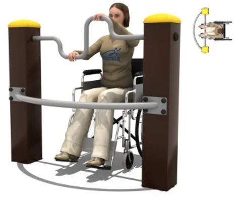 Outdoor playground swivel chair disabled only