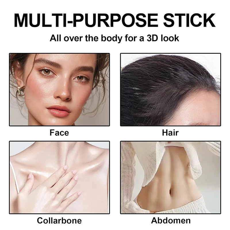 Contorno del viso Bronzer Stick Viso Illumina Evidenziatore Bar Shimmer Evidenziatore Blush Stick Correttore Crema Strumento per il trucco Cosmetici