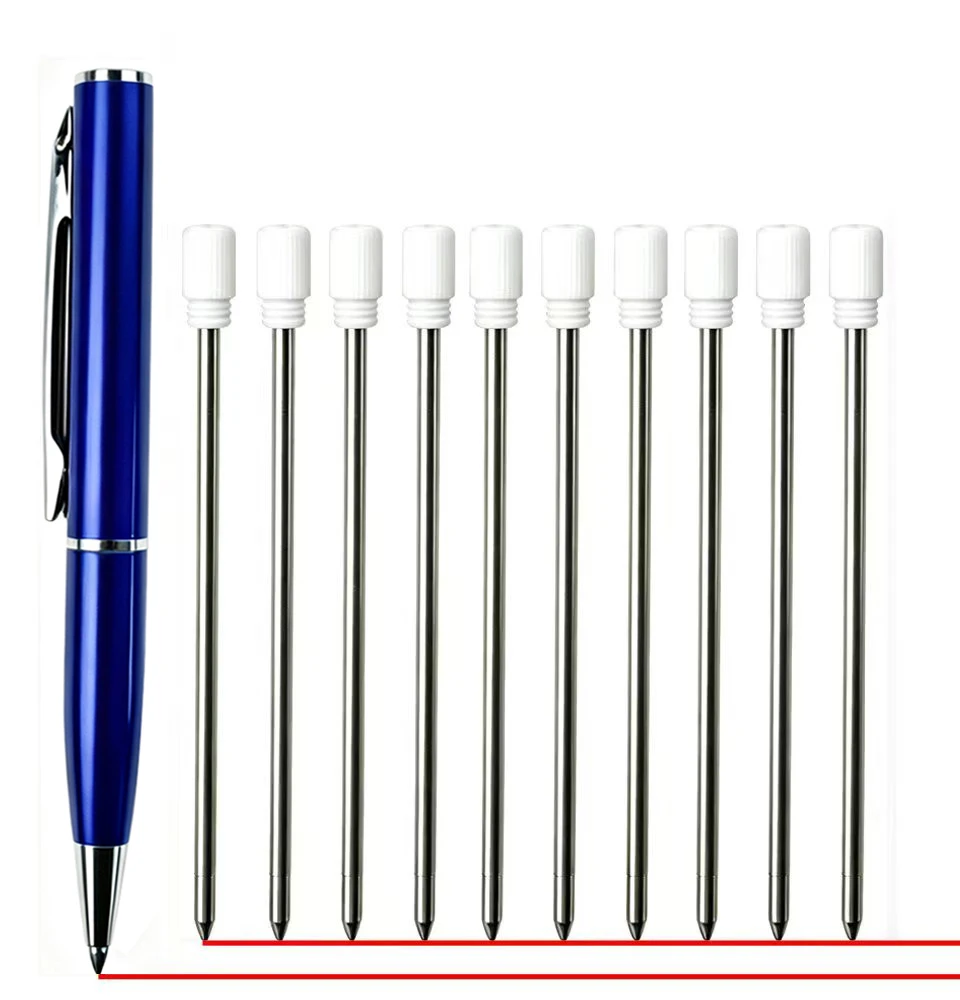 Kompakter Metall-Kugelschreiber-Set mit 10 Ersatzminen, Langlebiger Glatter Tintenstift für Büro und Geschäft – Detail 4