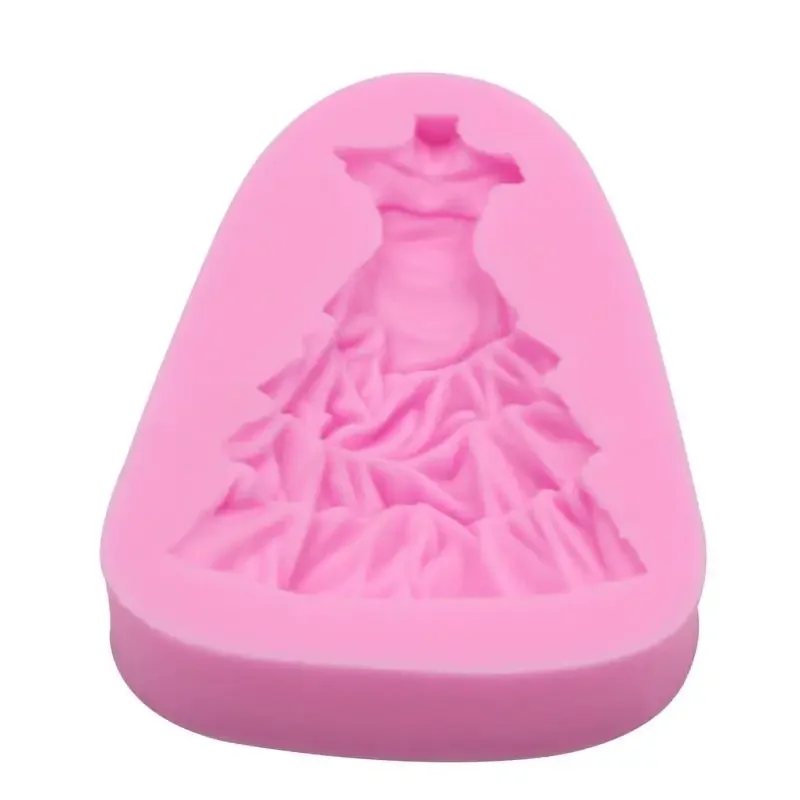 Wedding Dress Silicone Mold Cake Decorating Tools Kitchen Baking Chocolate Candy Molds