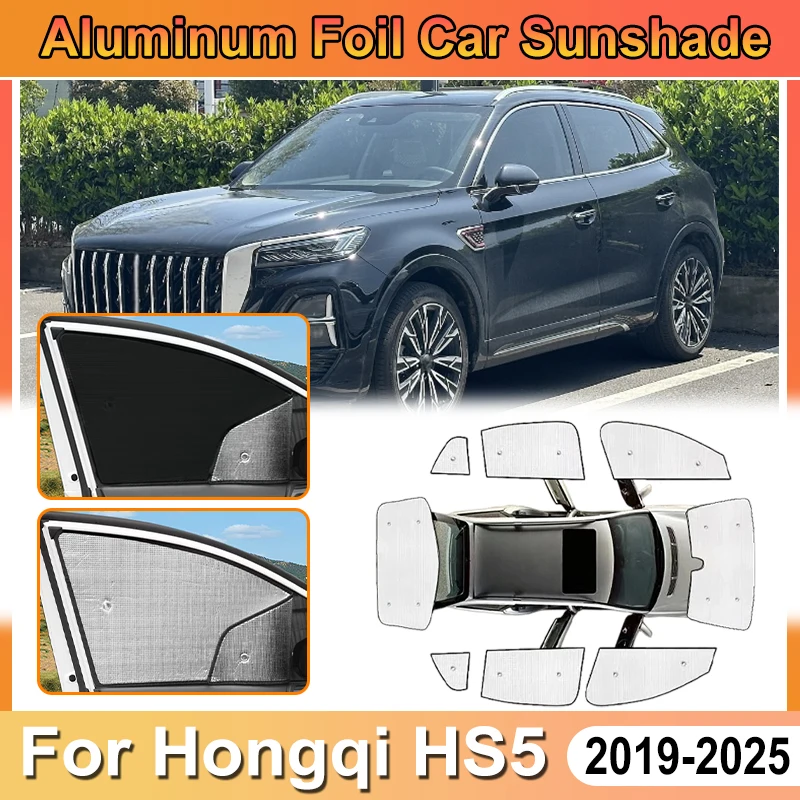 

For Hongqi HS5 Accessories 2023 2019-2025 Car Aluminum Foil Windshield Sun Shades Covers Heat Shield Baffle UV Protector Parasol