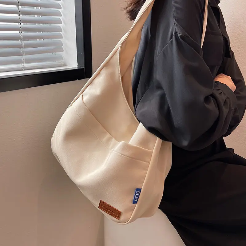 Women\'s Handbag Simple Large Capacity Student Tote Bag 2023 New Fashion Shoulder Bag Handbags Casual Class Canvas Bag