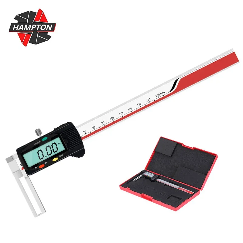 

HAMPTON Caliper 8-150mm Inside Groove Dial Vernier Caliper Accuracy 0.01mm Long Claws Shockproof Gauge Measure Tool