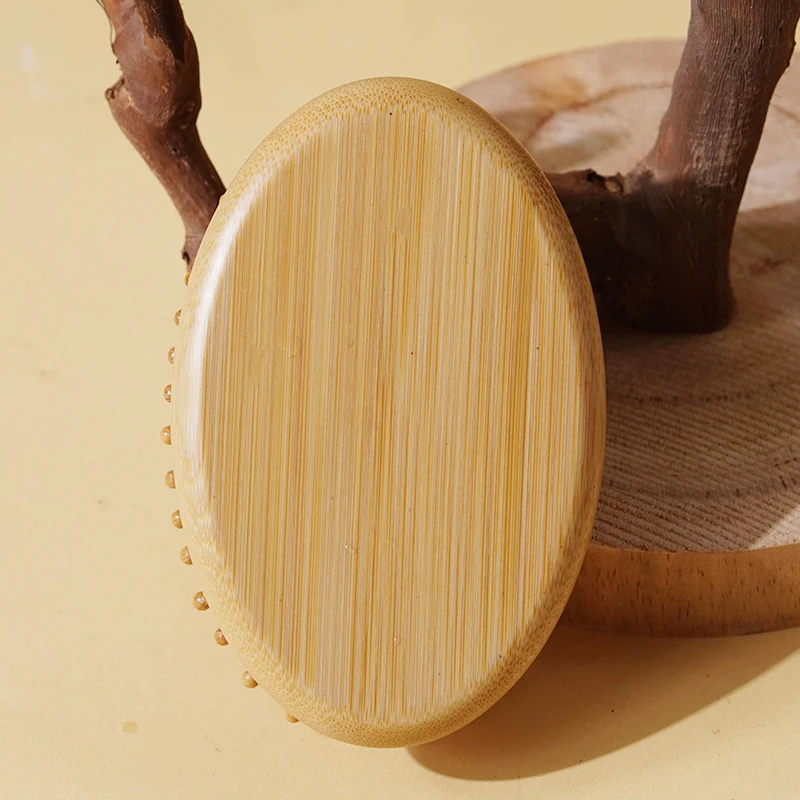 

High Quality Hair Comb Bamboo Massage Comb Wooden Brush Solid Wood Bamboo Cushion Anti-Static Hair Brush Combs Travel