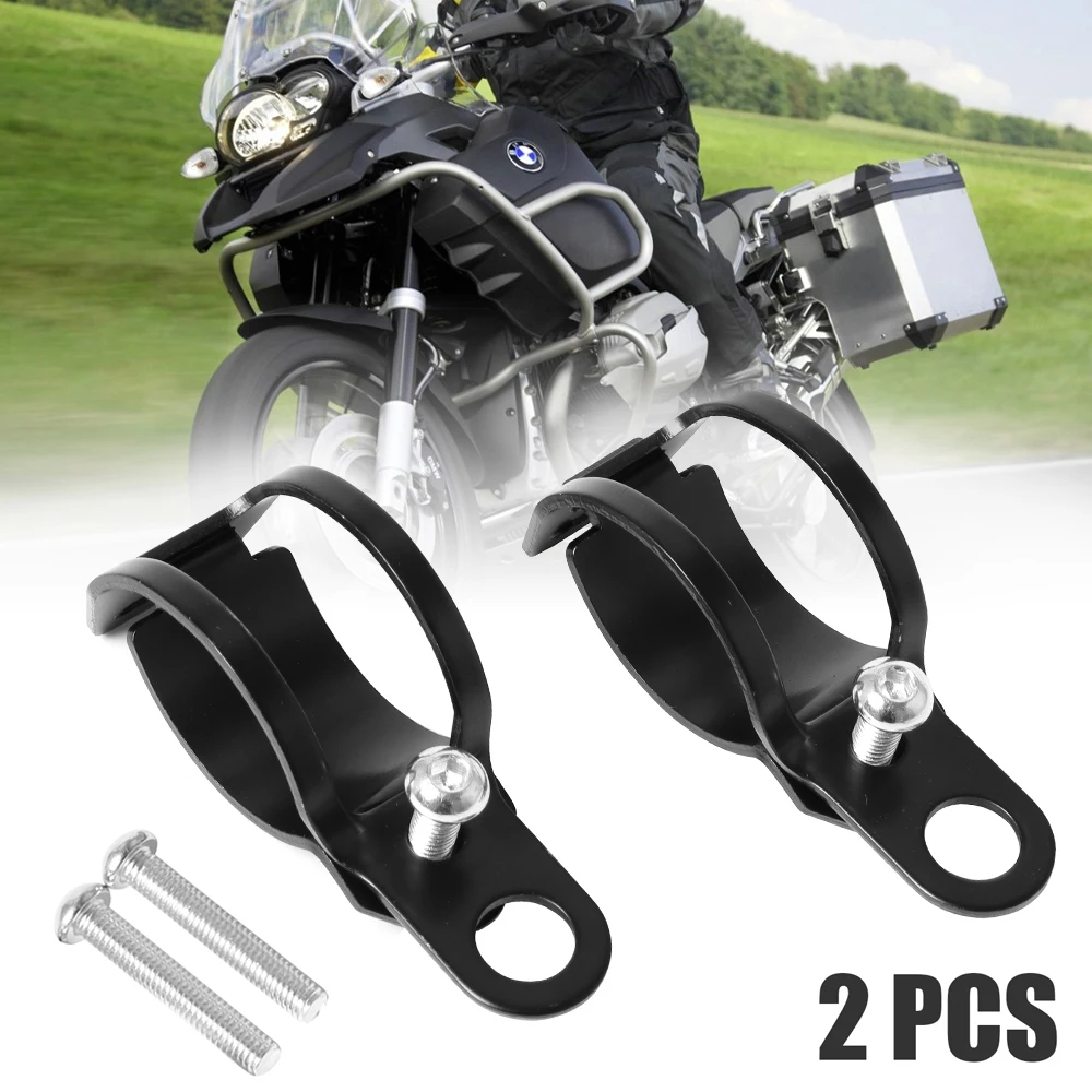 Black Fork Mount Headlight Clamp 35-43mm Motorcycle Headlight Mount Bracket Fork Tube Clamp Kit for Chopper Cafe Racer