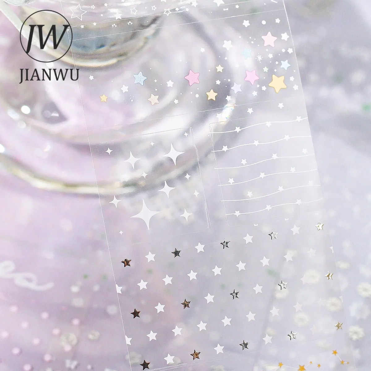 JIANWU Cute Dopamine Plant Flower Polka Dots Landscape Material Collage Scrapbooking Sticker Creative DIY Journal Stationery - view 3