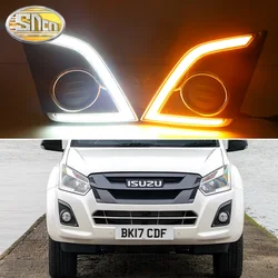 SNCN LED Daytime Running Light For Isuzu D Max D-Max 2016 - 2019 Car Accessories Waterproof ABS 12V DRL Fog Lamp Decoration