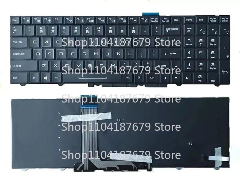 1pcs Keyboard for Clevo P750DM P750ZM P750ZM-G P751DM-G P751ZM US Layout Backlit