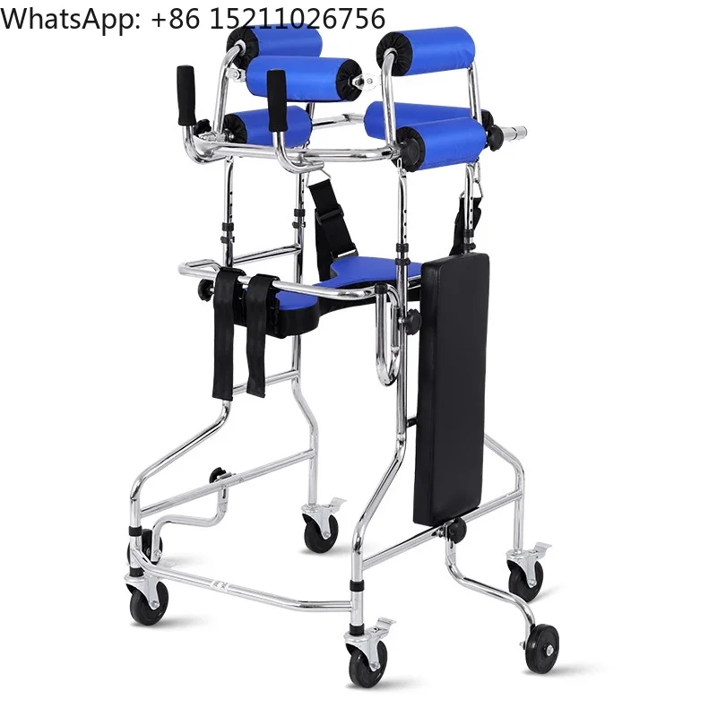 Adult Hemiplegic Walker Lower Limb Training Standing Frame Cerebral Palsy Walking Aid With Wheels Walker