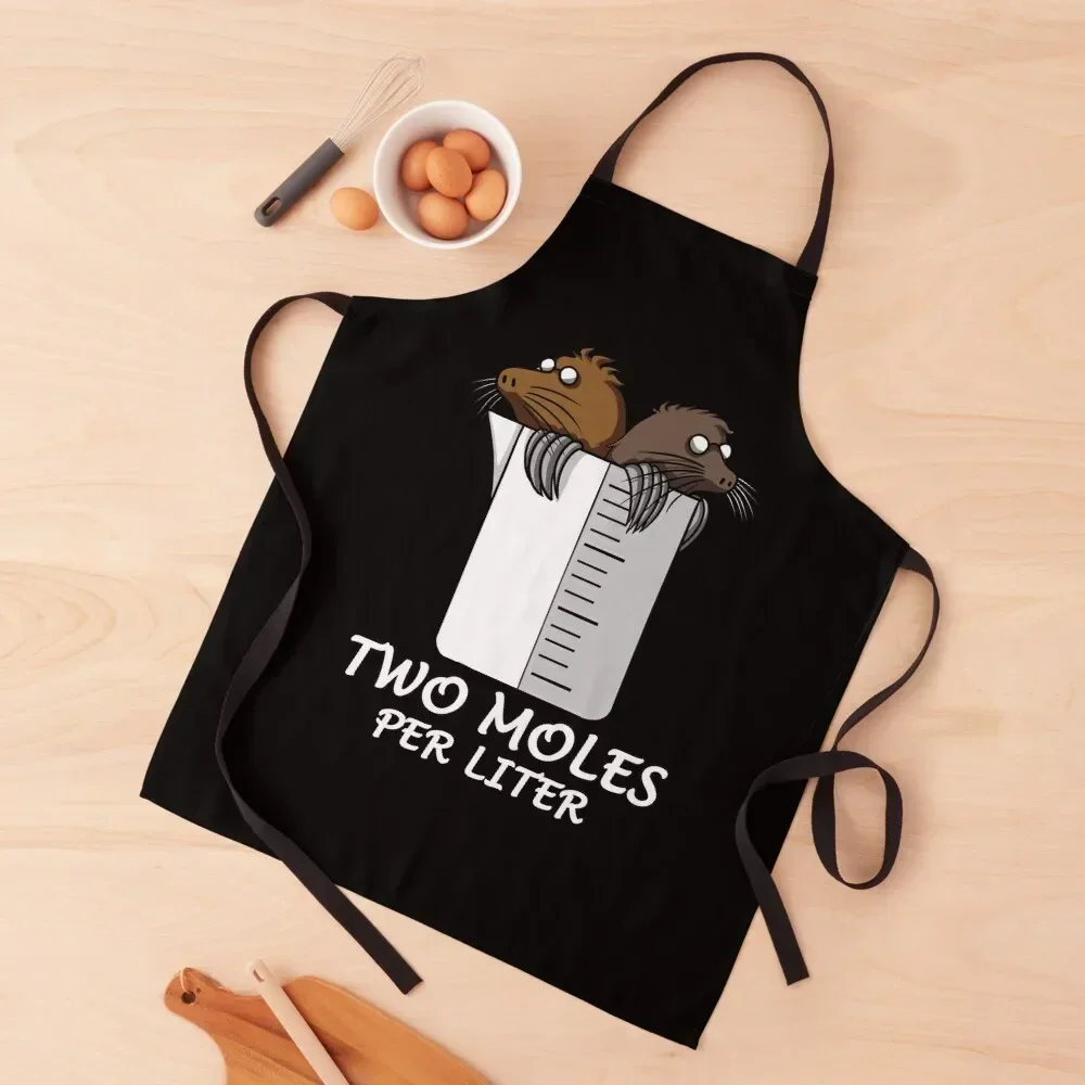 

Chemistry Two Moles Per Liter Apron painters kitchen girl Waterproof Kitchen Woman Apron