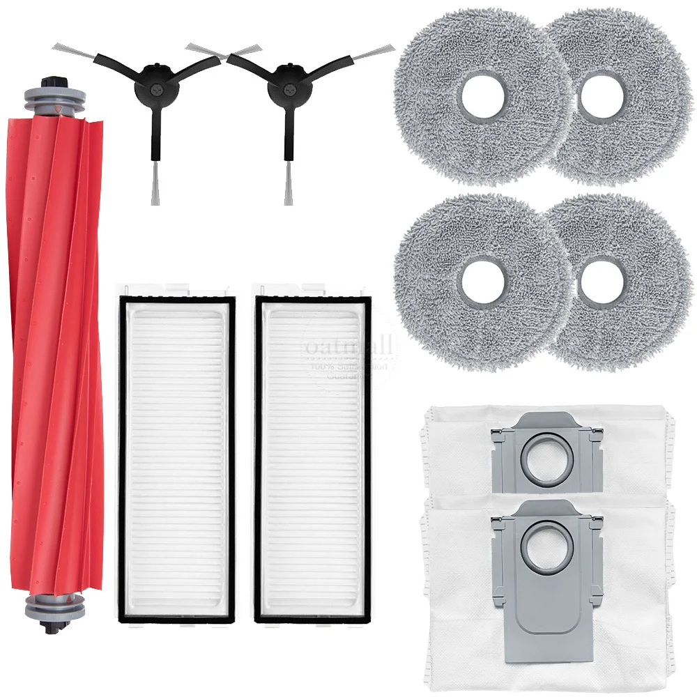Accessories Kit For Roborock qrevo edge 5v1 Robot Vacuum Cleaner Main Brush Filter Dust Bags Mop cloths Replacement Spare Parts