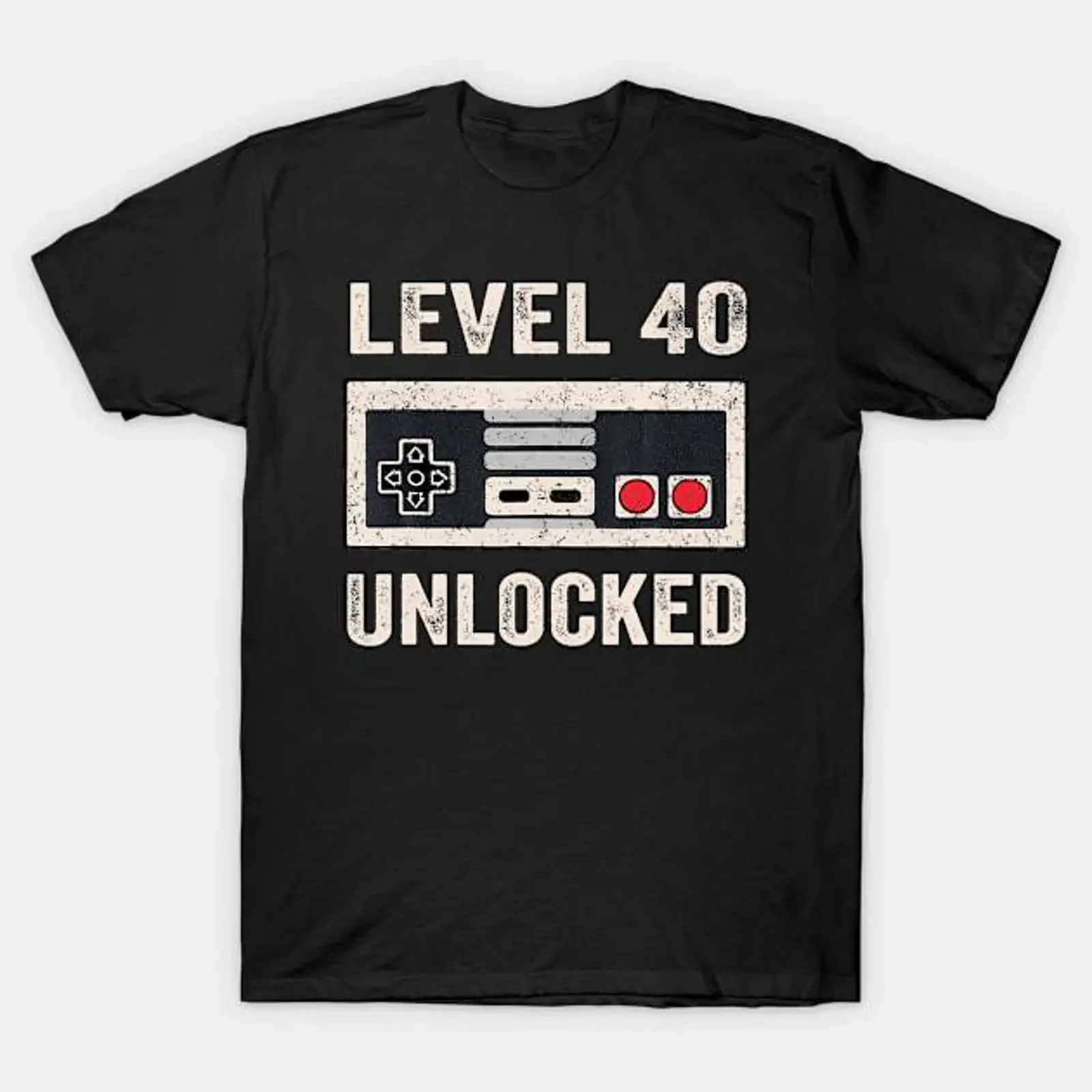 Level 40 Unlocked Retro Game Controller 40th Birthday Funny Gamer Vintage T Shirt vintage Washed Stylish Soft graphic