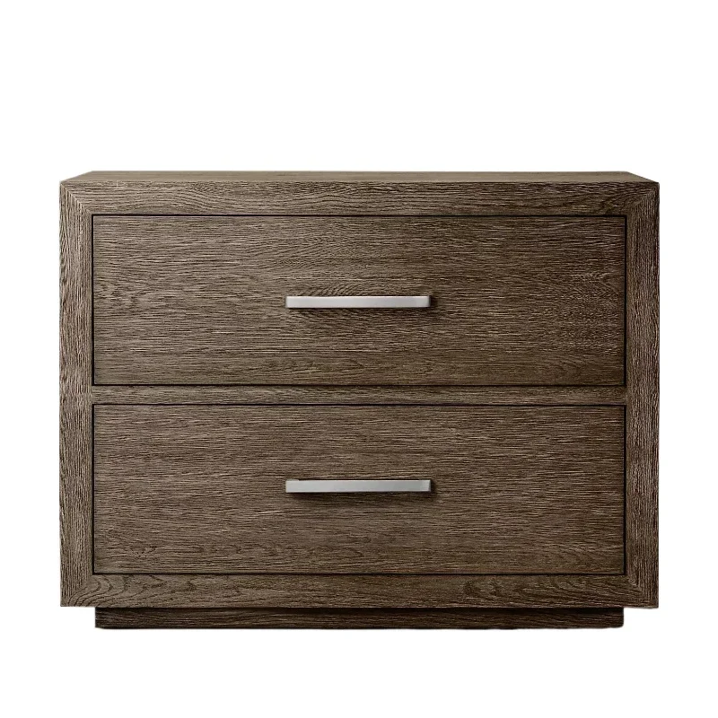 

American rural retro furniture Italian simple villa bedside table modern light luxury edge few