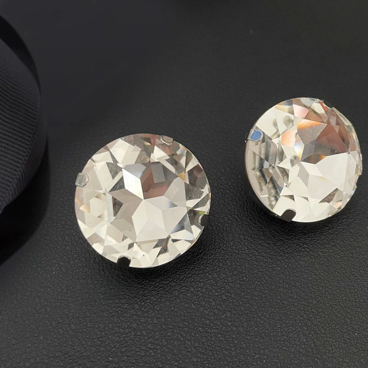 New Jewelry & Accessories Classic Leisure Style High-Quality Round Large Crystal Simple Earrings For Women's Parties & Gifts