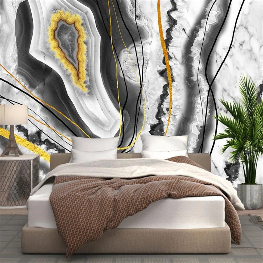 Custom photo Mural Wallpaper For Walls 3D Background Marble Agate bedroom Wall Painting Living Room Bedroom Home Decor Stickers