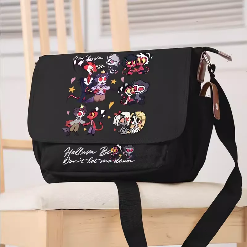 Anime Helluva Boss Bilitzo Cartoon Shoulder Bags Satchel Bag Men Women Causal Adjustable Strap Messengerbag Crossbody Travlbag