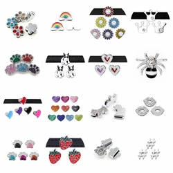 10Pcs/Lot 8mm Slide Charms For Jewelry Making Women Bracelet Pet Paw Flower Pet Collar Choker Wristband Keychain DIY Accessories