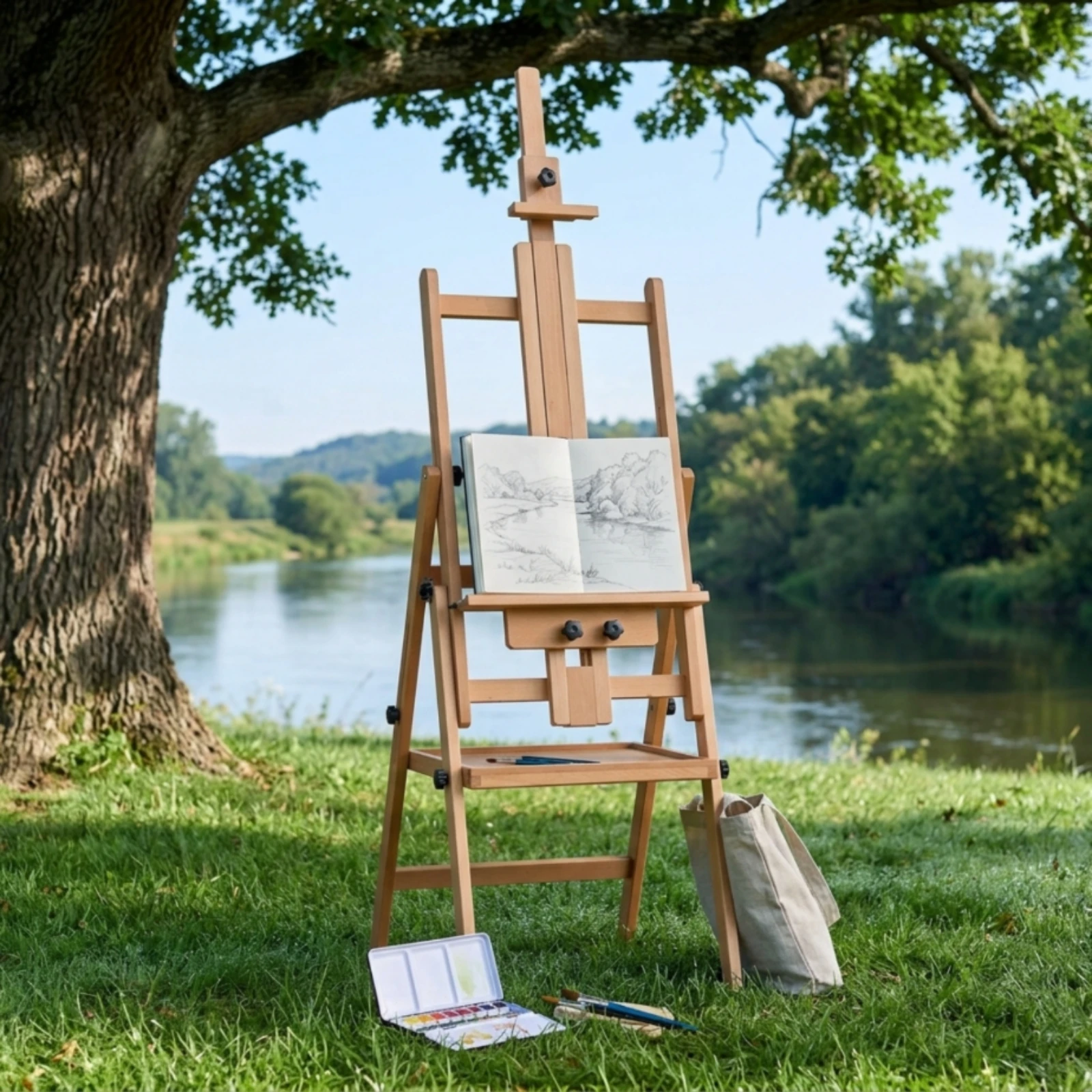 Adjustable Art Easel Portable Foldable Easel Sturdy Upright for Artists, Home, Classroom view 4