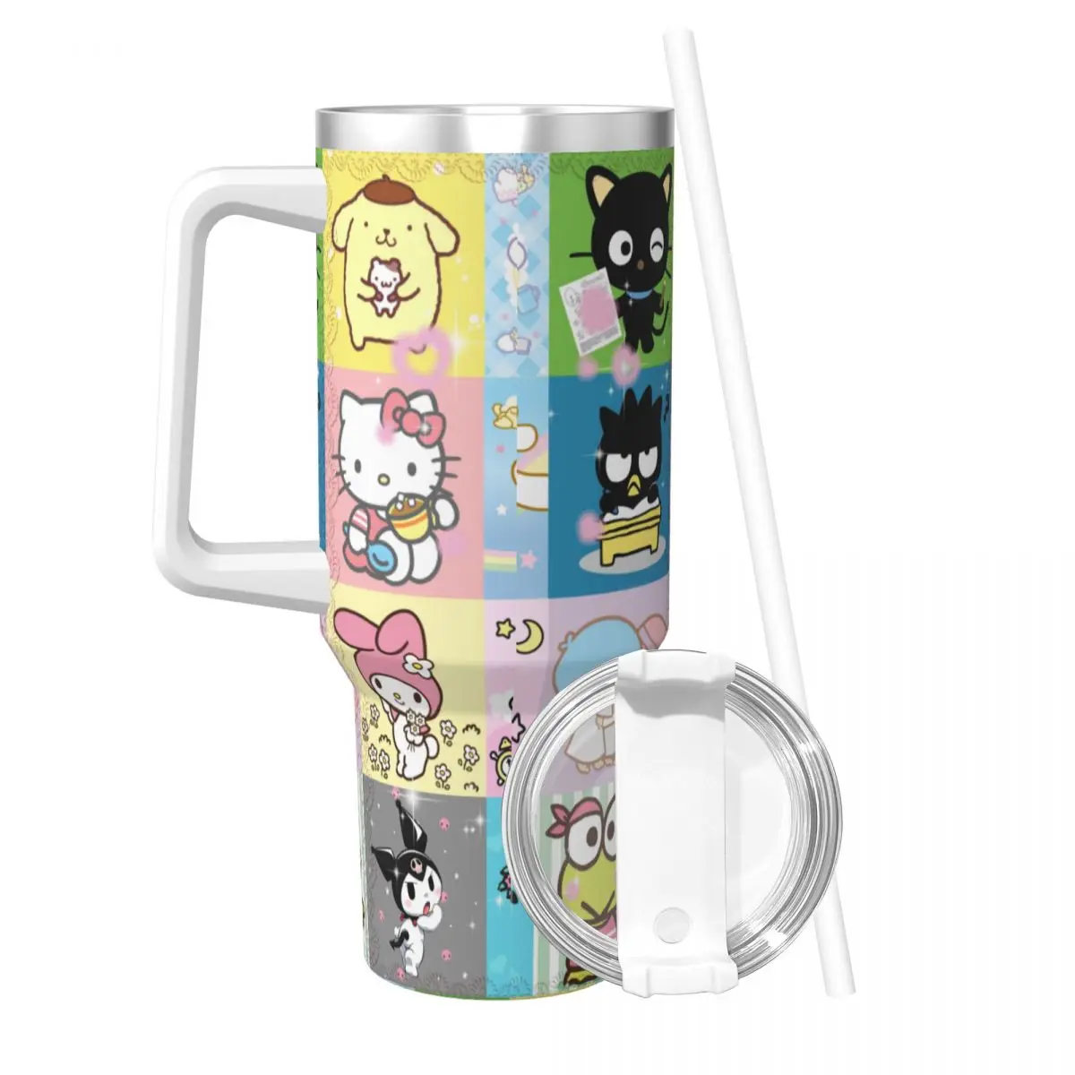 Sanrio Hello Kitty Melody Kuromi 40 Oz Ultimate Tumbler with Handle and Straw Vacuum Insulated Tumbler