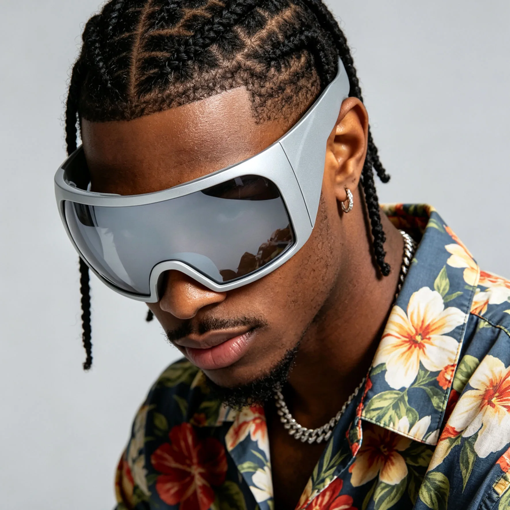 Y2K Big Frame Oversized Wrap Sunglasses Women For Men Vintage Flat Top Sun Glasses For Men Luxury Brand Designer Steampunk Shade