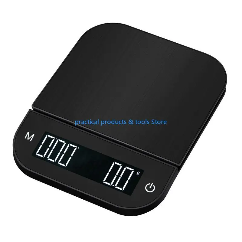 77JB Drip Coffee Scale with Timer Portable Electronic Digital Kitchen Scale USB Power