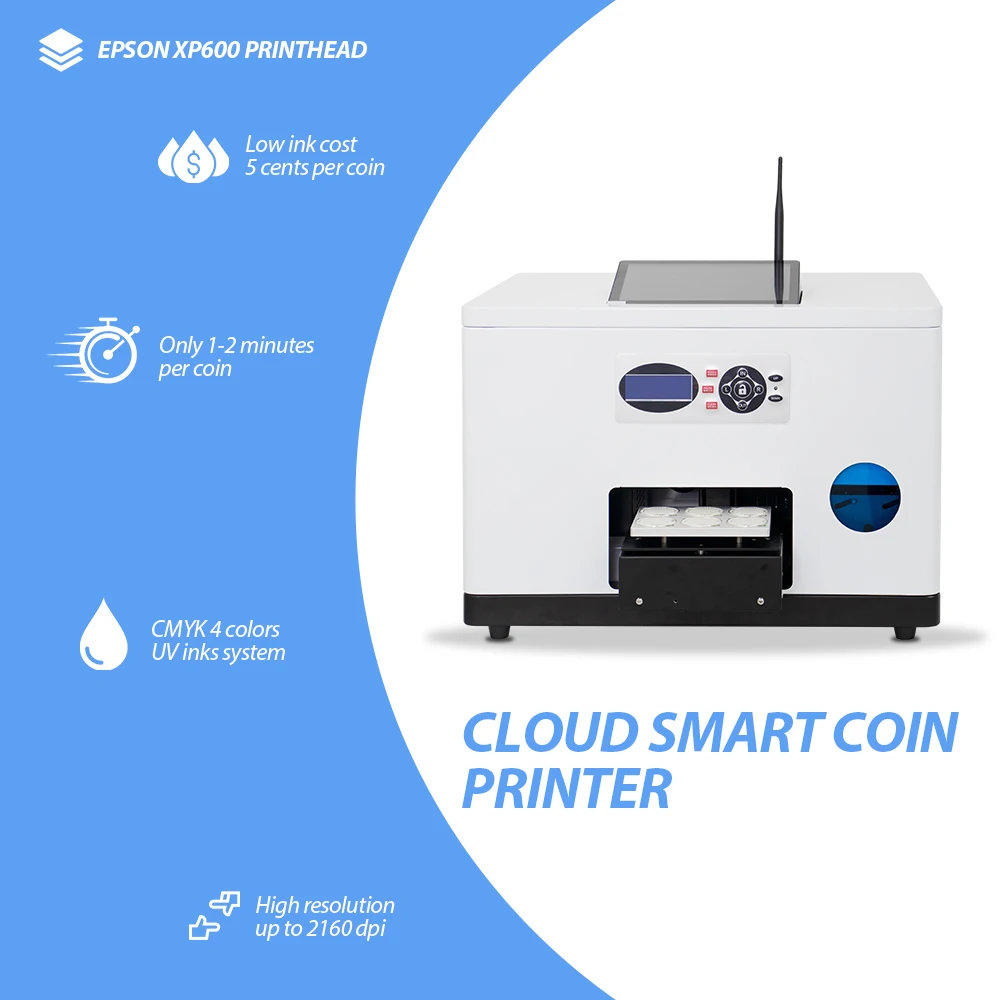 For Newest Technology RF-CO1 Gold Coins Printer Wifi Online Custom Gold Coins Printing Machine For Small Business