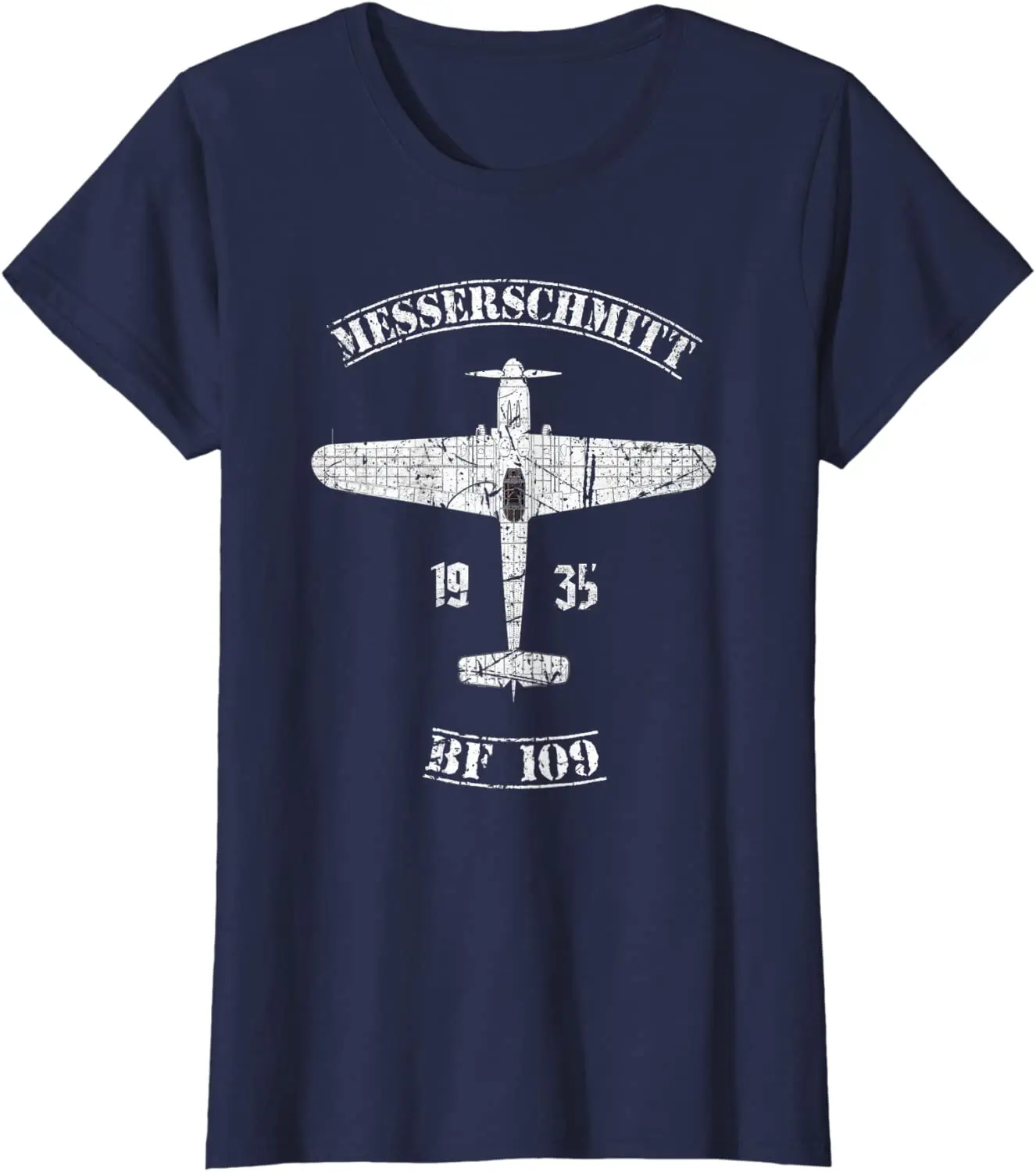 Bf 109 German WW2 Fighter Aircraft T-Shirt Men\'s Summer Cotton O-neck Short-sleeved Shirt